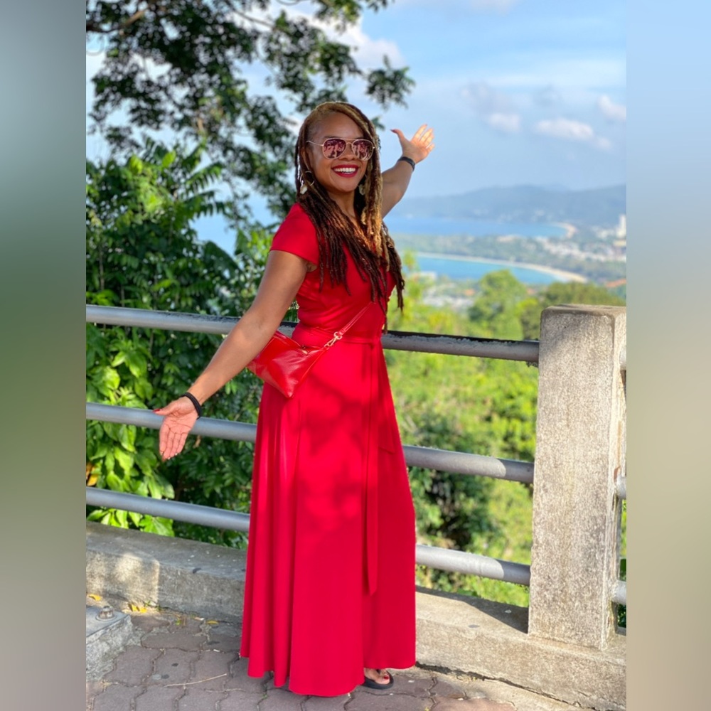 Red Maxi Dress size Small